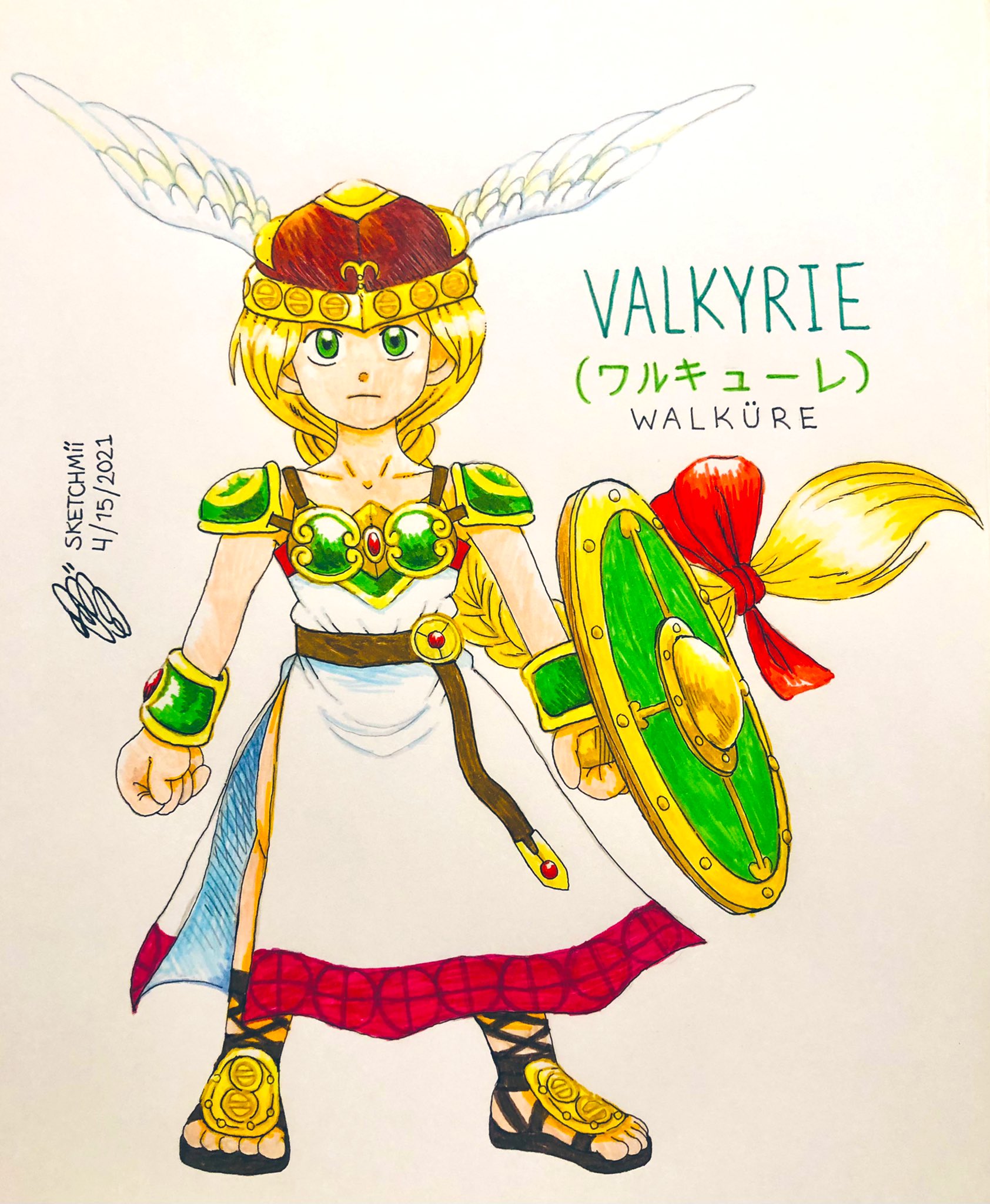 Sketchmii I Drew The Classic Namco Character Valkyrie The Warrior Maiden From The Sky I Always Loved Her Design Even When I Didn T Know Much About The Valkyrie Series Namco