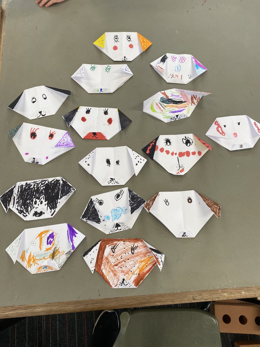 Miss Daly (@mrsmacgregor1) on Twitter photo Room 2 were learning a new skill today. These are their origami puppies 🐶 <a href="/MrsJones1b/">Mrs Jones & P1b</a> @htthorntree Room 2 were learning a new skill today. These are their origami puppies 🐶 <a href="/MrsJones1b/">Mrs Jones & P1b</a> @htthorntree