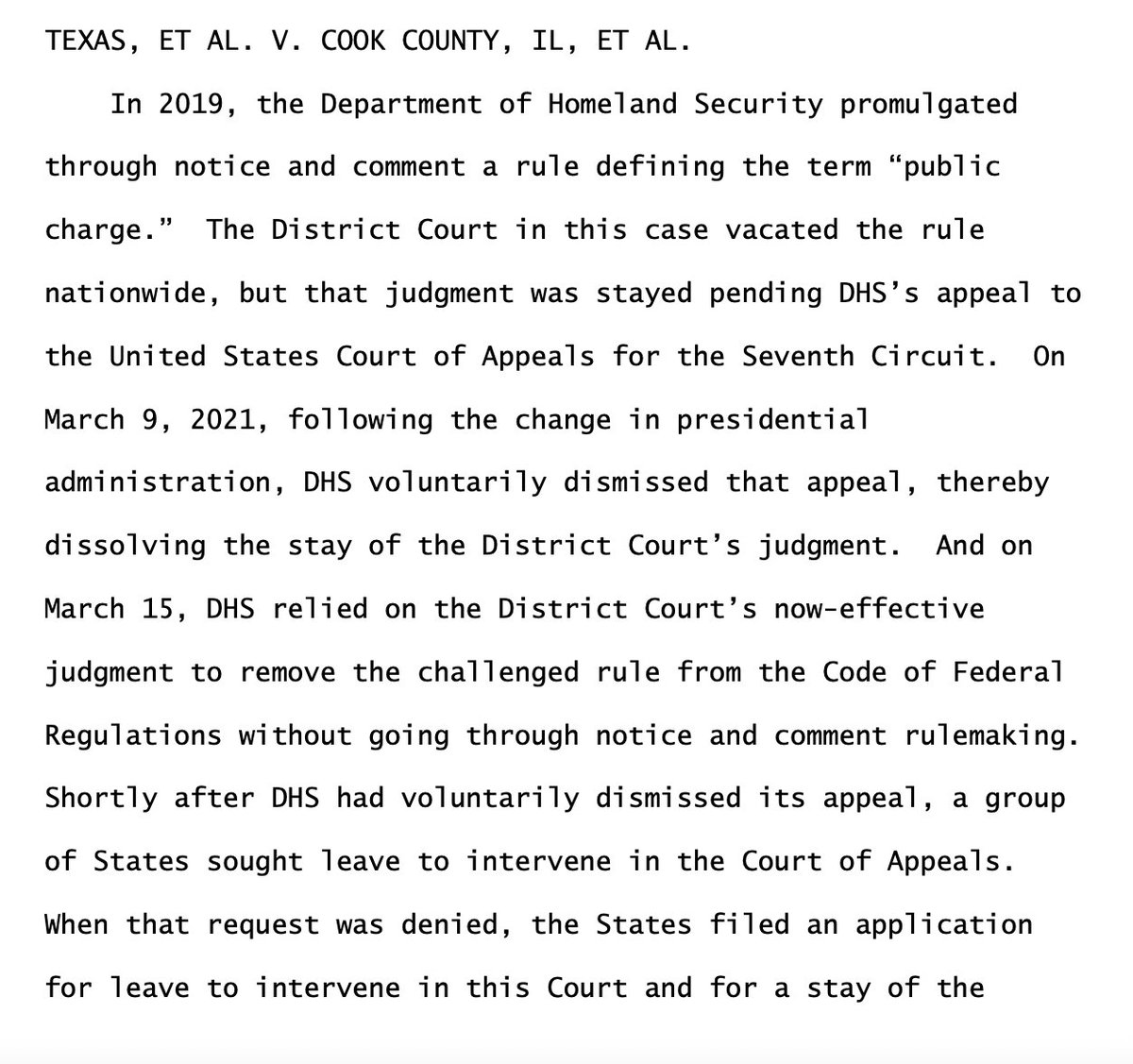 The Supreme Court sends a signal that it may let states intervene to defend Trump's "public charge" rule—which seeks to limit immigrants' access to public benefits—potentially throwing a wrench in the Biden administration's attempt to kill it through a court settlement.