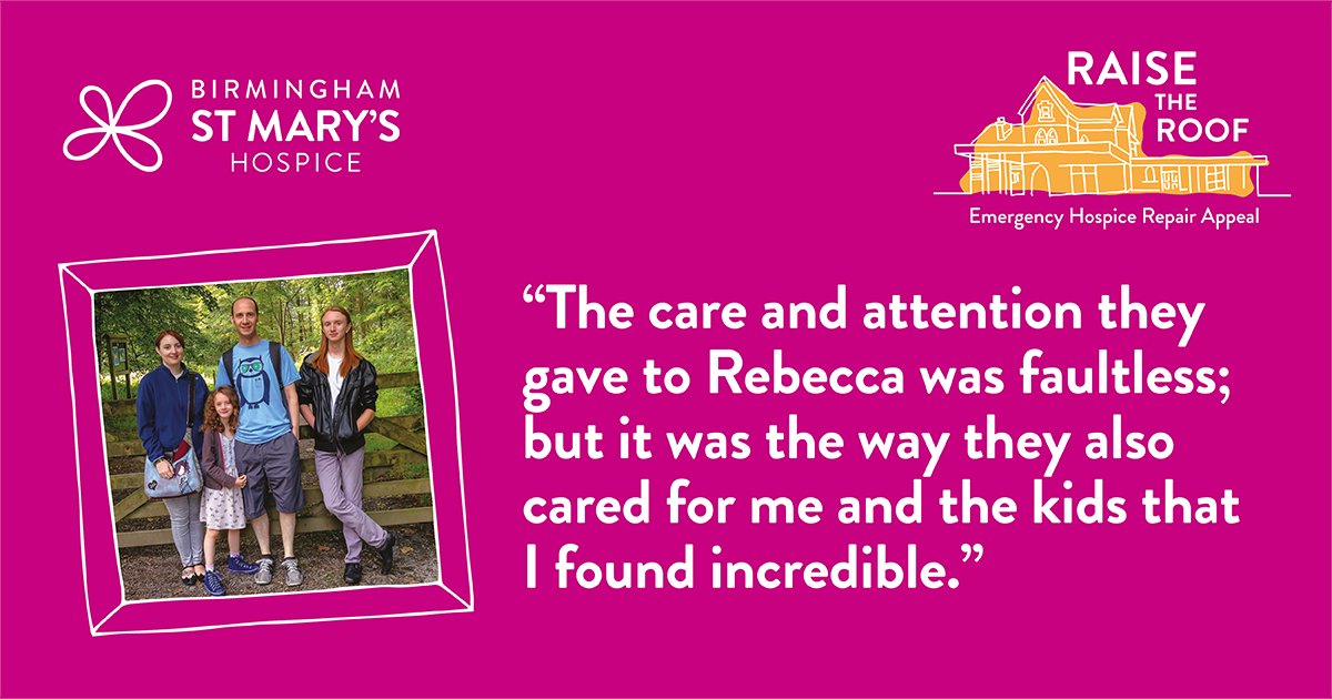 For Nathan, Rebecca, Eva and Josh - they knew that they could count on the expert and loving care of the Hospice when they needed us most. 

Please read their story, your support means we can be there for more families just like theirs: bit.ly/BirminghamRais…

#RaisetheRoof