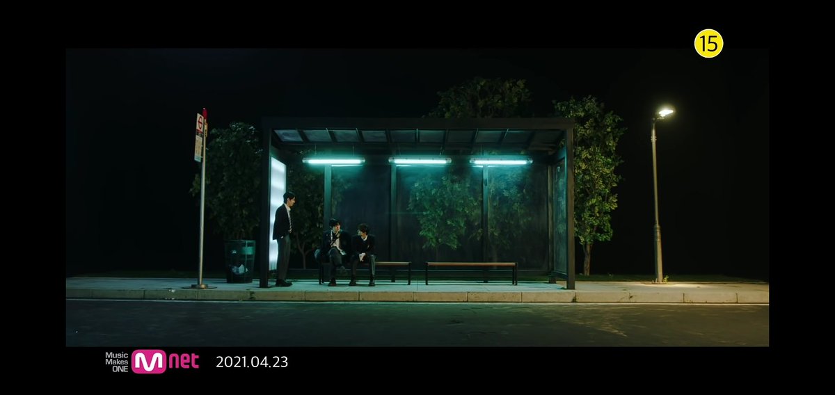 1. Jungwon, Jake and Heeseung are waiting for the bus at the bus stop. They leave when the bus comes and someone out of three (probs jungwon) left a book. From 0:11 to 0:13  #ENHYPEN    #JUNGWON  #HEESEUNG  #JAKE