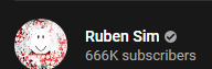 GachaStellla's tweet photo. 😳😳😳congrats on 666k @realRubenSim https://t.co/Tf2H5Pc98B
