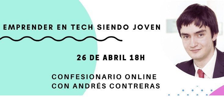 La hemos liado. Hoy a las 18h tendremos un ponente internacional que con 25 años ya es #emprendedor en serie y con 16 vendió su empresa de #bigdata por 3M€.

Q&amp;A con Andrés Contreras:
¿cómo montar proyectos siendo estudiante?

Apúntate aquí:
bit.ly/3ezSMim