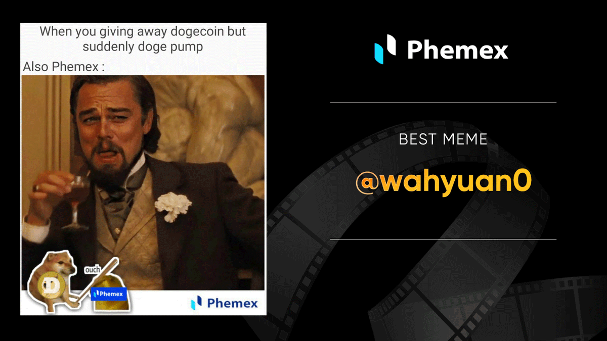 Here's the winner! 🍷 Stay tuned for next session of #PhemexWithMemes! 

#Crypto #meme