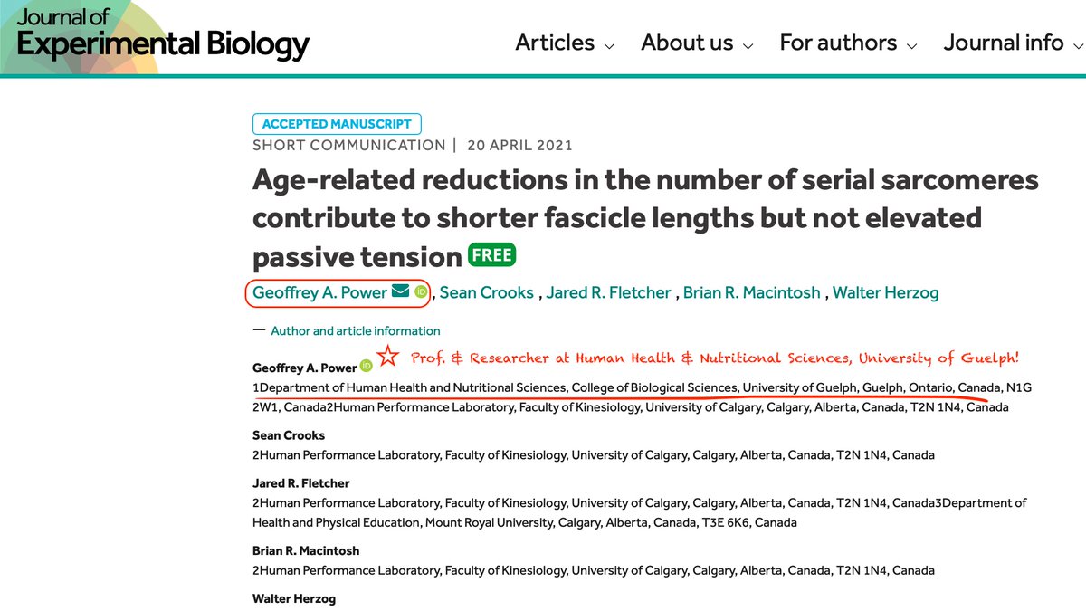 UofG_HHNS's tweet photo. ⏰JUST ACCEPTED!
🗞️Journal of Experimental Biology
⌛️Age, Sarcomeres, Fascicle Lengths & Passive Tension
🔎Check It: https://t.co/kP7i2136AR
💼Dr. Geoff Power, Prof. @UofG_HHNS!
🔬https://t.co/PQP62JCB5m @UofGResearch!
🥼Research Team @uofcknes!
🏛️#UofG
💪#MuscleArchitecture https://t.co/Q2ZS9CoBke