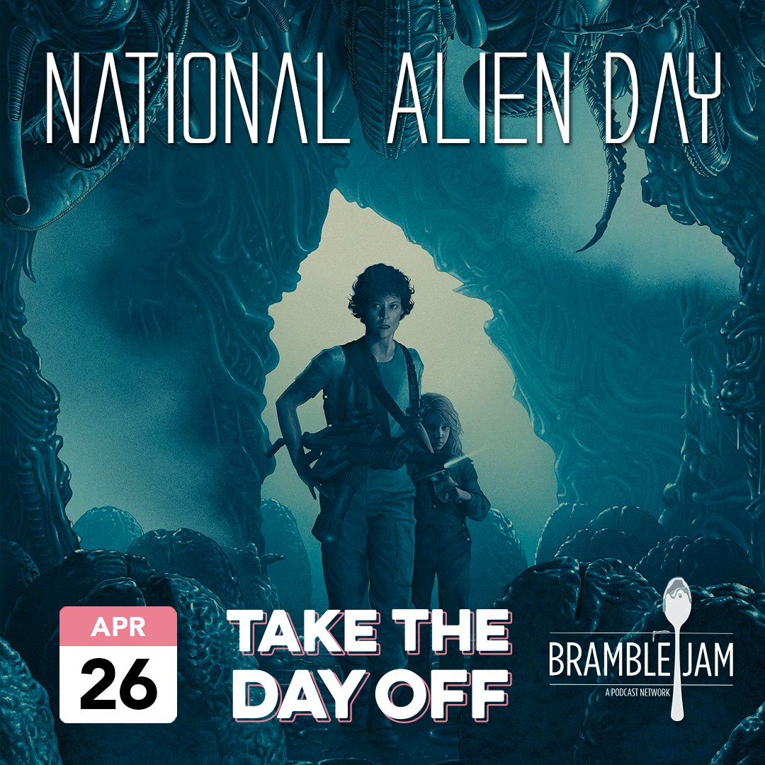 takethedaypod's tweet photo. National Alien Day 👽
A day to recognize the world of the Alien film franchise. The date is a reference to the planetoid where the film takes place - LV-426!
#TTDO #TakeTheDayOff #NationalAlienDay #Alien #Aliens #NationalDay #Holiday #BrambleJam https://t.co/ZA8Q1ILRLM