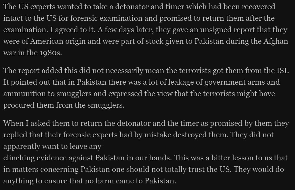 US's tilt towards Pakistan is not a secret during the cold war and the period after it.In fact US's role in 1993 bomb blasts investigation was spooky and questionable.