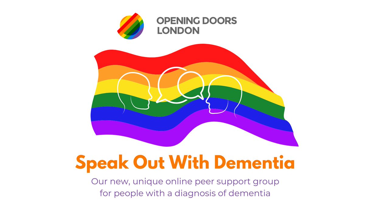 There is no other group specifically for LGBTQ+ people who have a diagnosis of dementia to connect with and support each other, without the presence of partners and carers. Every Tuesday 5-6pm.
✨✨  Email info@openingdoorslondon.org.uk to join.