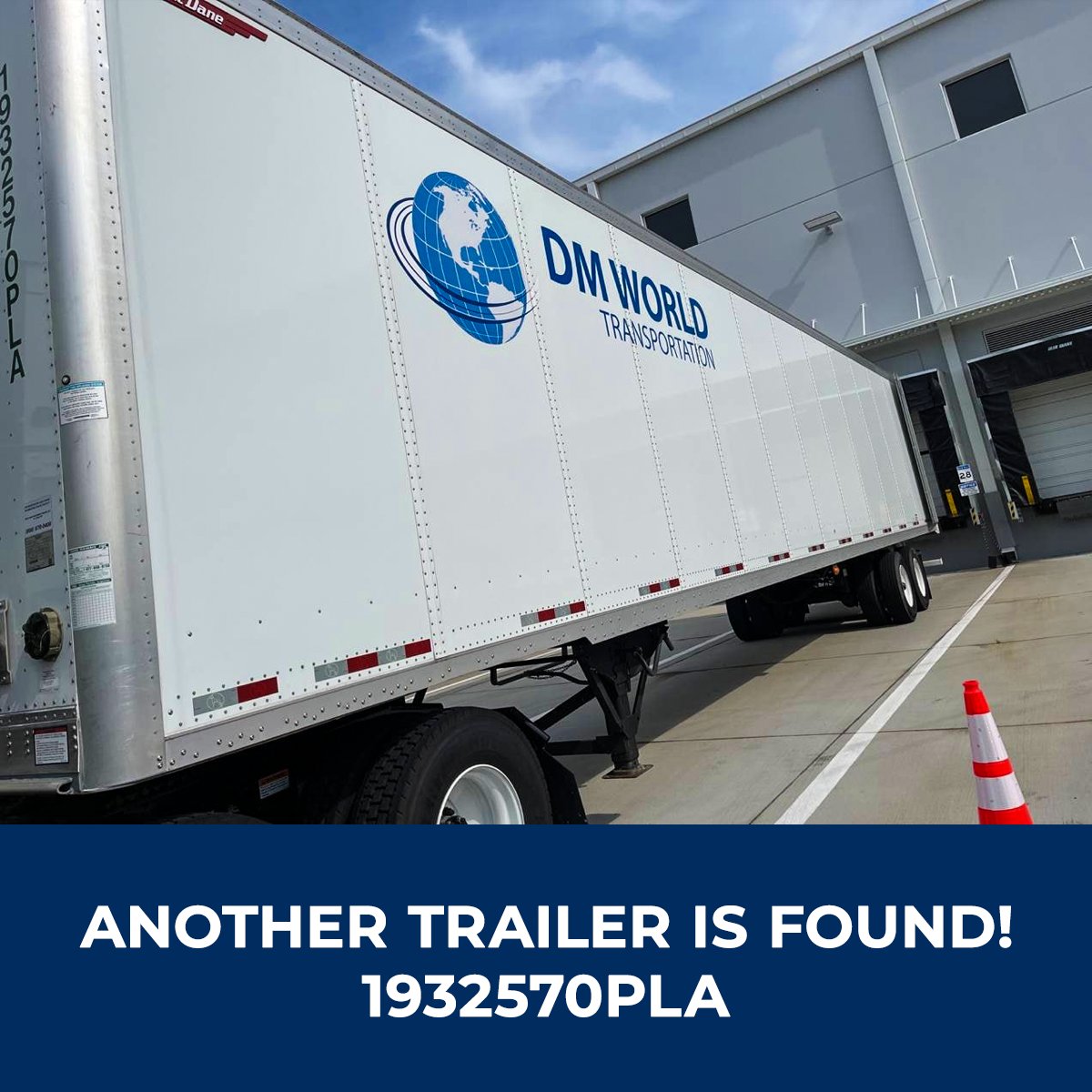 DMWTransport's tweet photo. ⚠️DM WORLD TRANSPORTATION TRAILERS MISSING!⚠️
We offer REWARD 2000$ for each trailer!
Trailers numbers:
⚠️1932557PLA
⚠️1932487PLA
⚠️DMWL234
⚠️DMWL264
⚠️DMWL231
⚠️HT368891
⚠️LR165434
Please contact us:
☎ 407-802-4146 , EXT: 2222
📩 douglas@dmwtrans.com https://t.co/KNm35vbSdF
