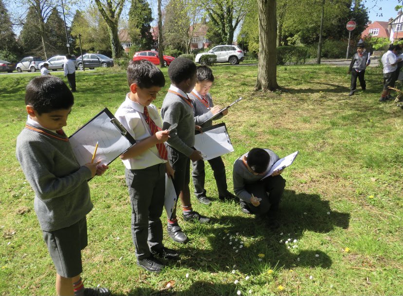 BuckinghamPrep's tweet photo. Year 3 explore the outdoor classroom, pondering over observations of the nature around the school area. #learninginthesun #bpsfamily #planteducation https://t.co/VNdTIjZA8z