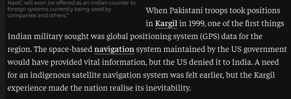 US didn't help India with access to GPS during Kargil war. Also in 2012 US shut off it’s GPS causing the BrahMos missile tests to fail. The GPS system couldn’t link onboard computers with hovering satellites eventually crippling its guidance system.