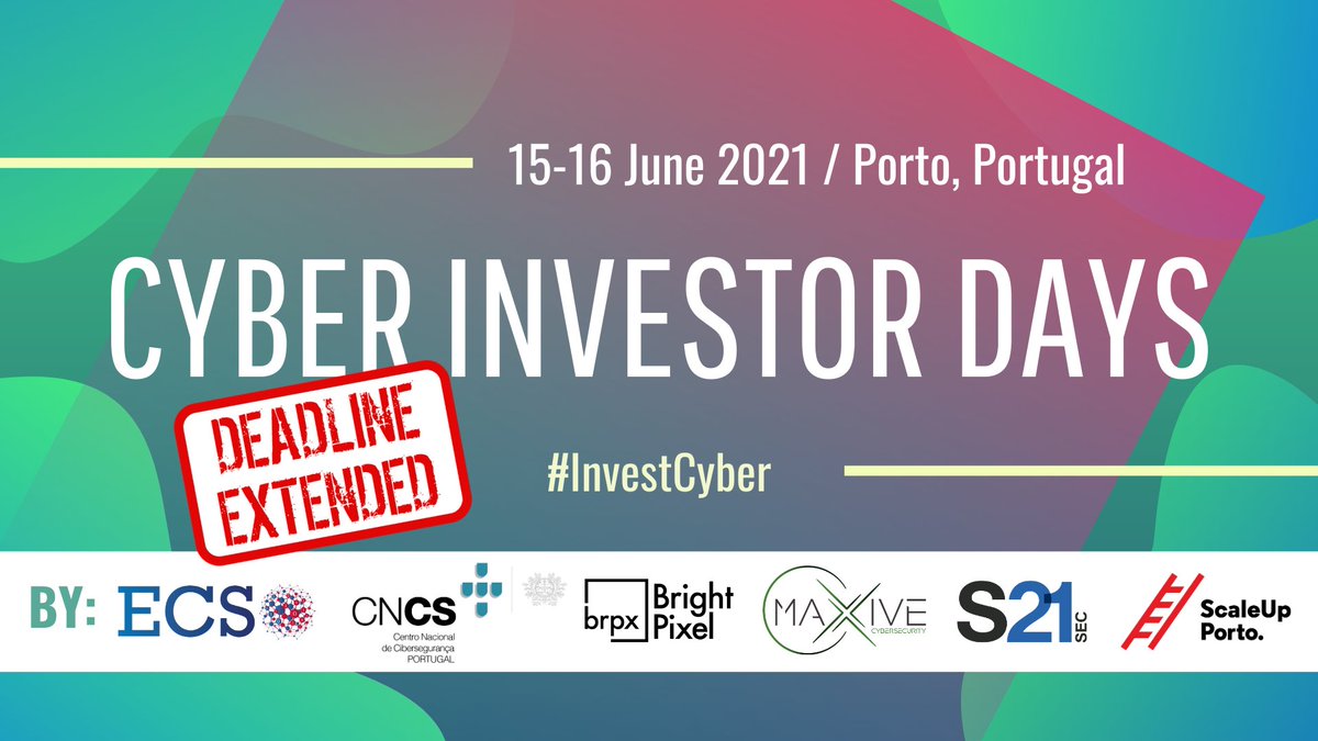 ecso_eu's tweet image. 📢 Attention European #cybersecurity start-ups &amp;amp; SMEs 

You have one more week to apply to our 9th CYBER INVESTOR DAYS. Don&apos;t miss your chance to pitch &amp;amp; have B2B meetings with investors &amp;amp; integrators! Apply before 3 May 🎯➡️ ecs-org.eu/newsroom/9th-c… 

#InvestCyber
