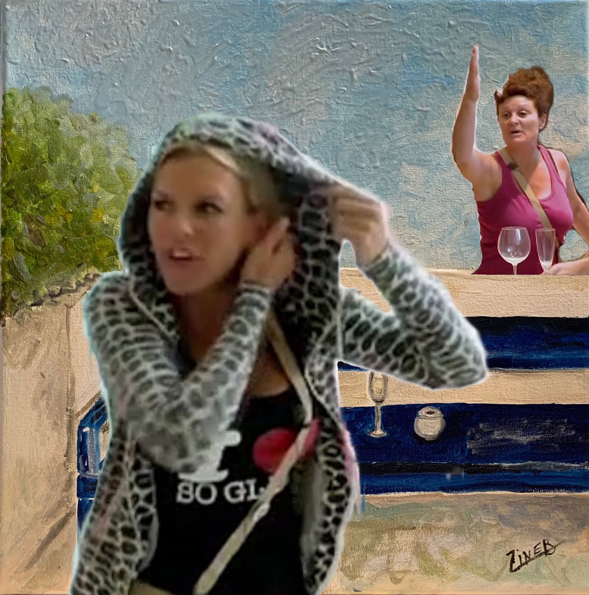 iDukon's tweet photo. La panthère et la femme, 2020. Huile sur toile. https://t.co/QN7floTyZQ