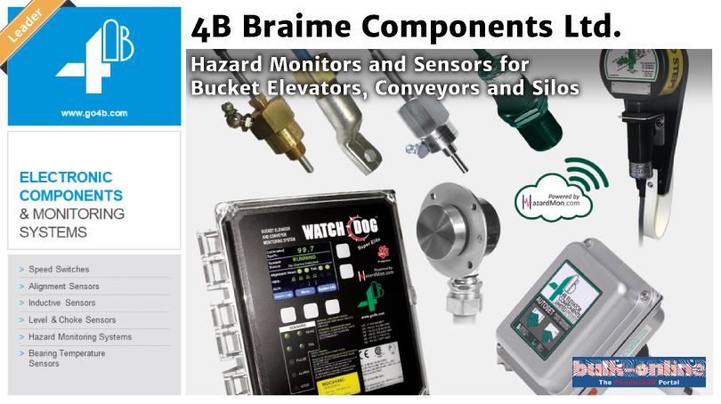 4B offers an extensive range of monitoring equipment and sensors for bucket elevators, belt and chain conveyors, screw conveyors and silos. Learn more about 4B Braime on bulk-online: edir.bulk-online.com/profile/2037-4… or visit the 4B Braime Components website: go4b.co.uk