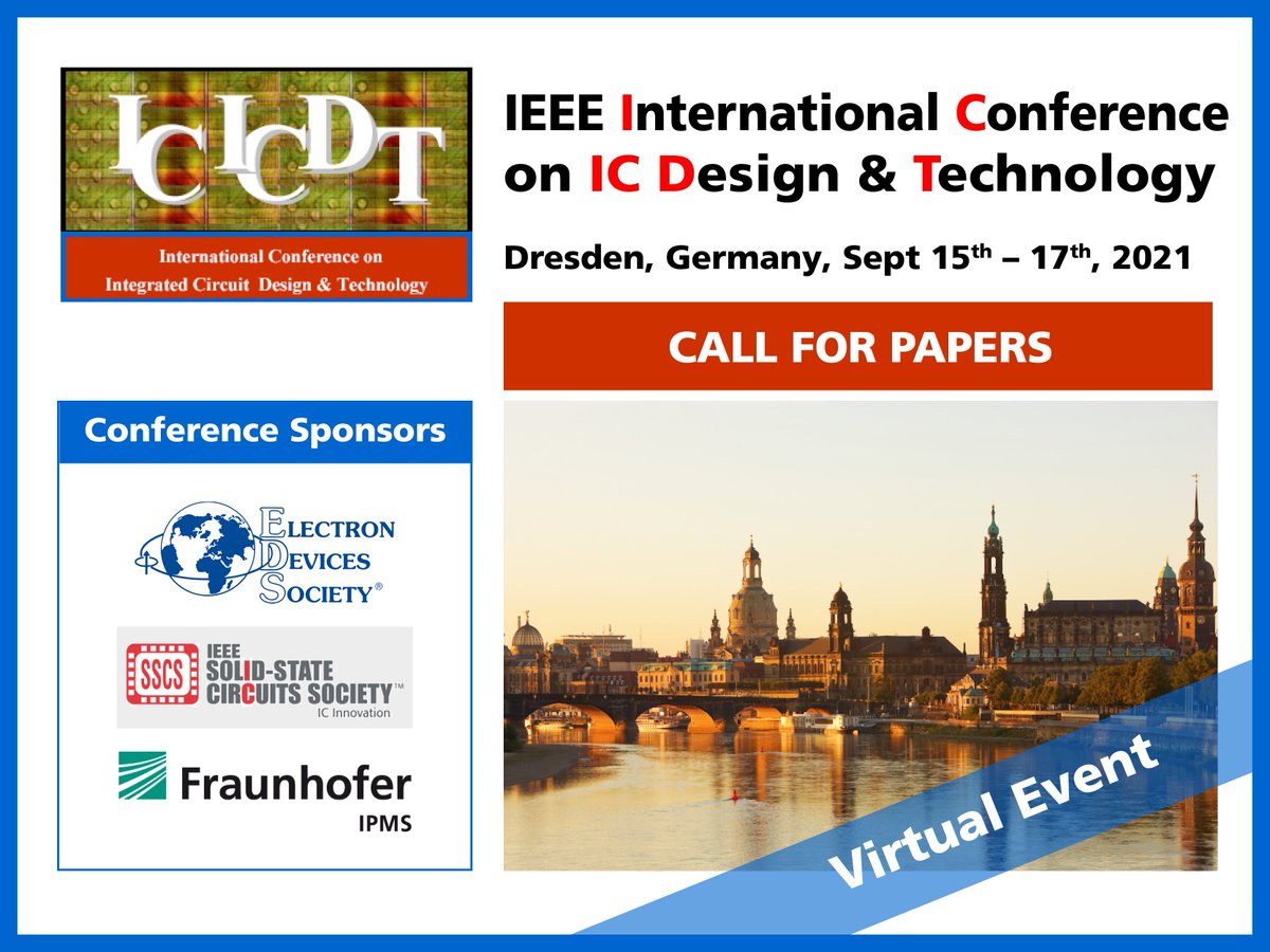 🔊2 more weeks to go in the #CallforPapers  for our #iEEE conference #ICICDT in September 2021! 🔊
Submit your paper now and take part in this renowned conference!
Just follow the link below: ipms.fraunhofer.de/en/icicdt2021.…

 #FraunhoferIPMS #Whatsnext #Conference #ICTechnology