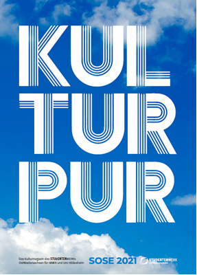 Hier ein Servicehinweis aus dem Kulturbüro: Ab heute findet ihr auf stw-on.de/kultur die neue Ausgabe des „Kultur Pur“ Magazins mit Informationen über das studentische Leben in Hildesheim, Workshopangebote und ein Jobangebot explizit für Studierende unserer Fakultät.