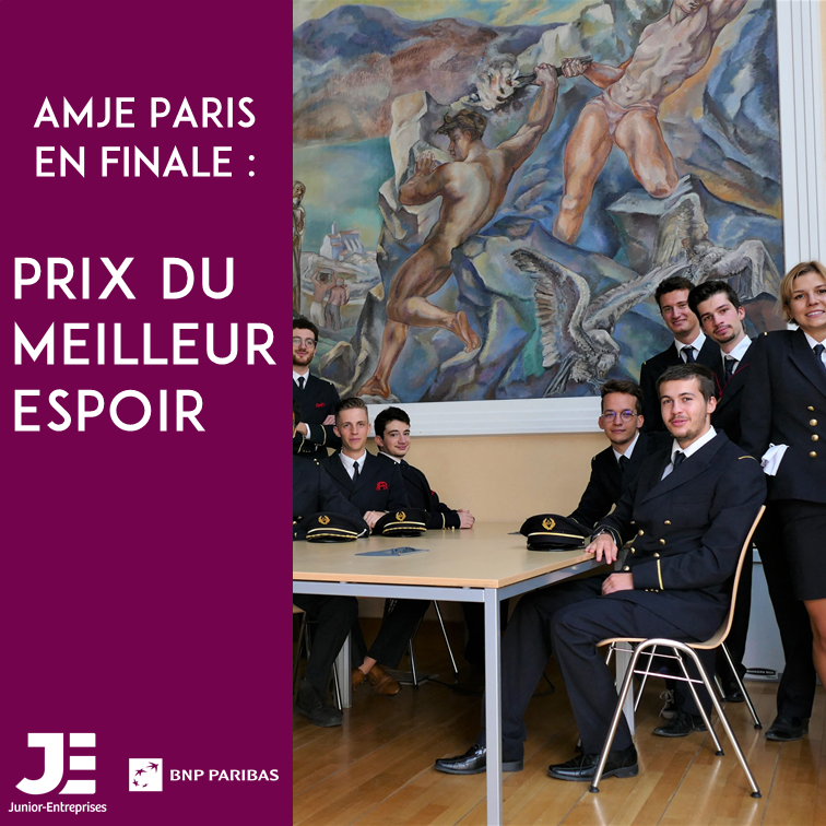 amjeparis's tweet photo. 🏆 Nous sommes finalistes du prix @BNPParibas du Meilleur Espoir 2021

🤔 Ce prix récompense les Junior les plus prometteuses du mouvement de la @cnje 

👇 Découvrez la carte d’identité d’AMJE Paris, qui dresse le bilan de 2 ans extrêmement intenses en travail et en émotions https://t.co/H5FANuPRzR