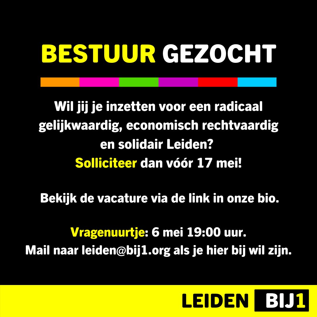 pic Bij1 Vacature leiden bij1 on twitter wil je