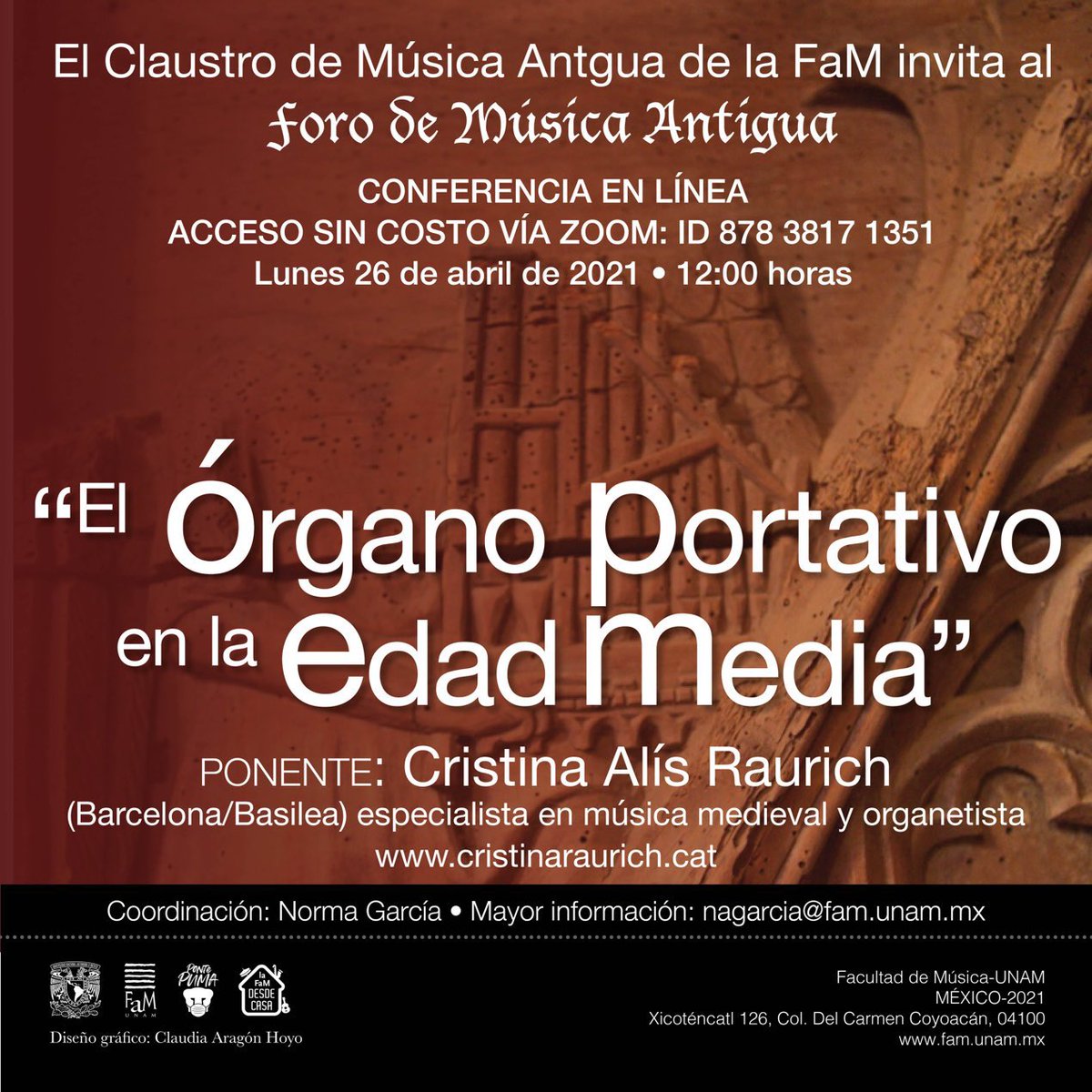 CristinaRaurich's tweet photo. Hablamos del órgano portativo vía online hoy a las 19:00 hora española, las 12:00 en México DC. Abierto a todos!
https://t.co/xnNb60CIxh
#portativeorgan #organetto https://t.co/ehtnuqRTb5