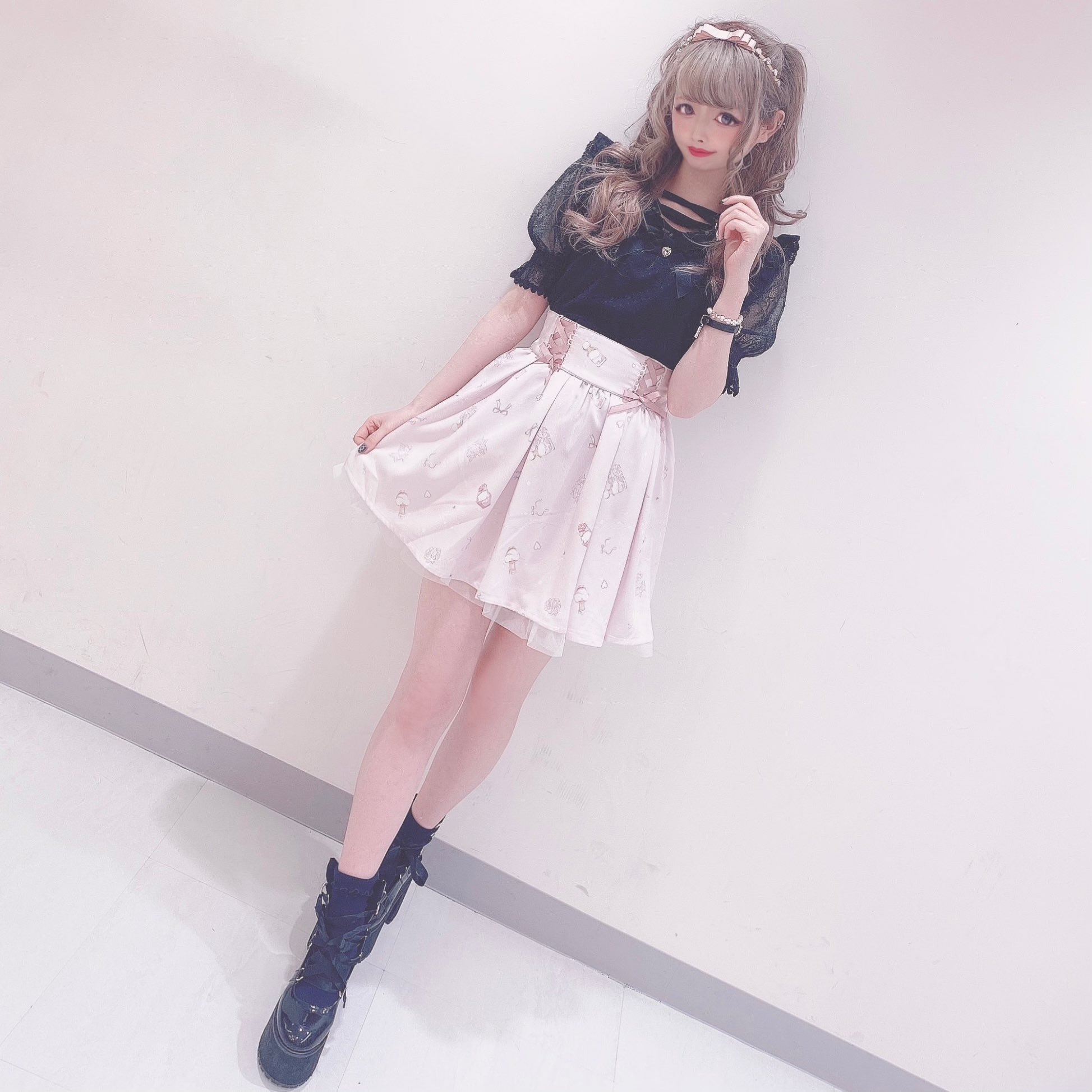 LIZLISA 子猫コスメ柄スカート スカート