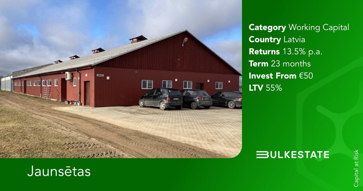 FlowFinTech's tweet image. Jaunsētas Project on #Bulkestate, only 1 day and €7.500 left. c.trackmytarget.com/?a=psvvrk&amp;amp;i=u4…