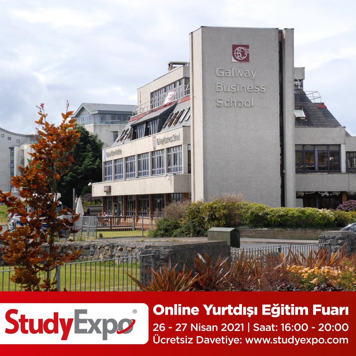 İrlanda’da Eğitim Alın: Galway Business School &amp; Galway Cultural Institute!
Katılımın ücretsiz olduğu fuar için şimdi davetiye alın: studyexpo.com 
#studyexpo #irlandadaegitim #galwayculturalinstitute #galwaybusinessschool #gci #irlandadilegitimi #irlandasertifika