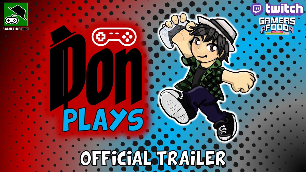 GameTymeOFF's tweet photo. Hello to all... ( #DonPlays / #OfficialTrailer )
[#AGameTymeShow , #FamilyFriendly , #PG , #LetsPlay , #Gaming , #Show , @Gamersfoodco , #BrandNew , @Twitch]

@YouTube #Premiere @ 12pm -BST-
(Check Time Zones) - https://t.co/QLNzvZXgP0 https://t.co/DyPfKmwDFV