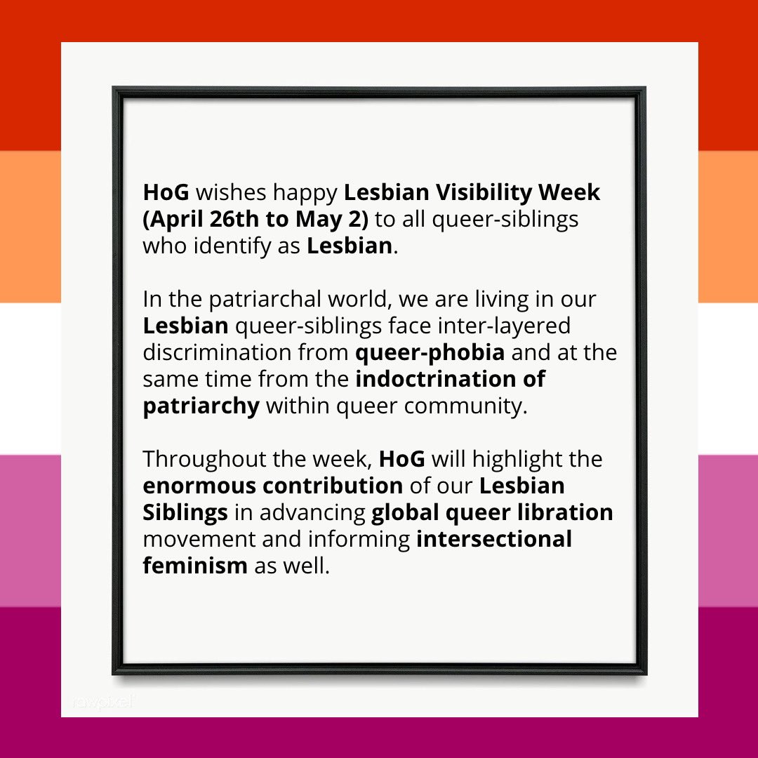 House of Guramayle wishes all of our Lesbian Siblings a happy Lesbian Visibility Week. 

We see you !!!
We celebrate you!!!
We value you!!! 

#LesbianVisibilityWeek 
#EthioLVW
#LVW21