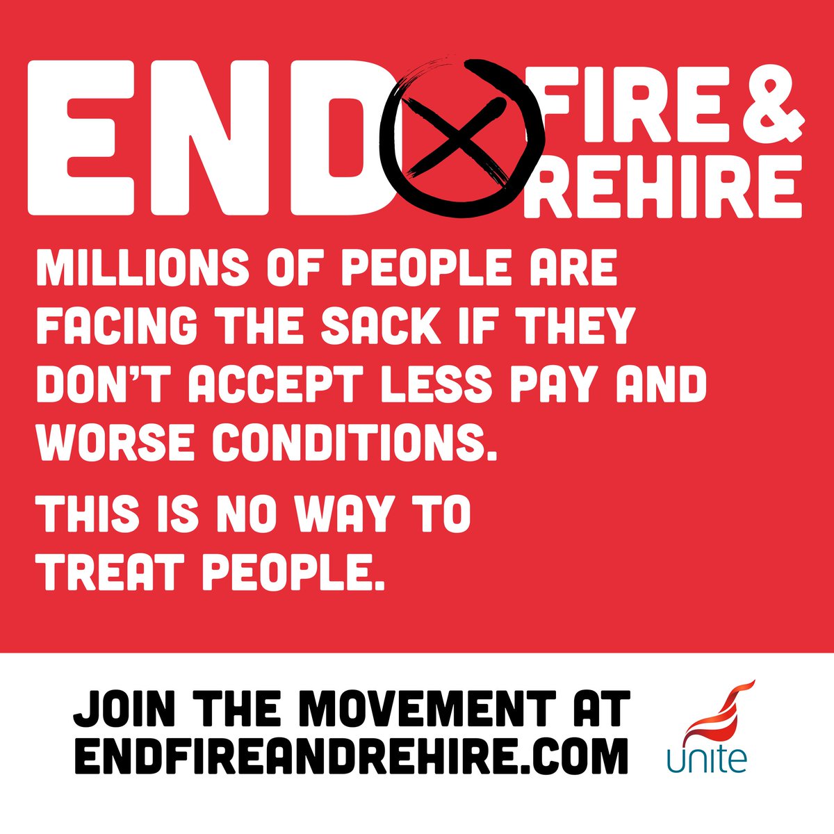 These unfair practices being used by employers need to be banned. Today is Unite's day of action agains fire and rehire tactics, please raise awareness about how destructive it is and put pressure on your representatives in Parliament to ban them. #EndFireAndRehire
