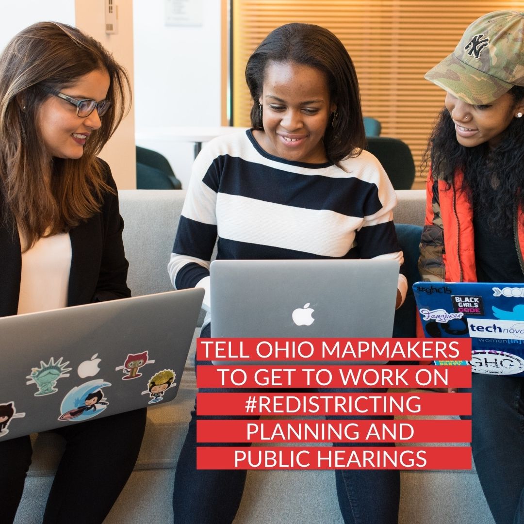 Tell Ohio’s mapmakers to get to work on 
#Redistricting planning &amp; public hearings!
2021 is the year Ohio's official mapmakers will draw new congressional &amp; state legislative district maps
Tell Ohio mapmakers to get to work right away!
#FairMaps #GetToWork
actionnetwork.org/letters/tell-o…
