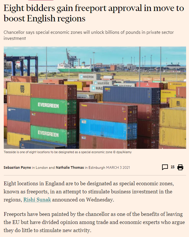 In 2017, the Legatum Institute stupidly proposed using unmanned aerial vehicles to patrol the Irish border issue post-Brexit.Other potential measures including creating a special economic zone (aka 'free ports')- see  @bakerstherald for details. https://www.bbc.co.uk/news/uk-northern-ireland-41232991