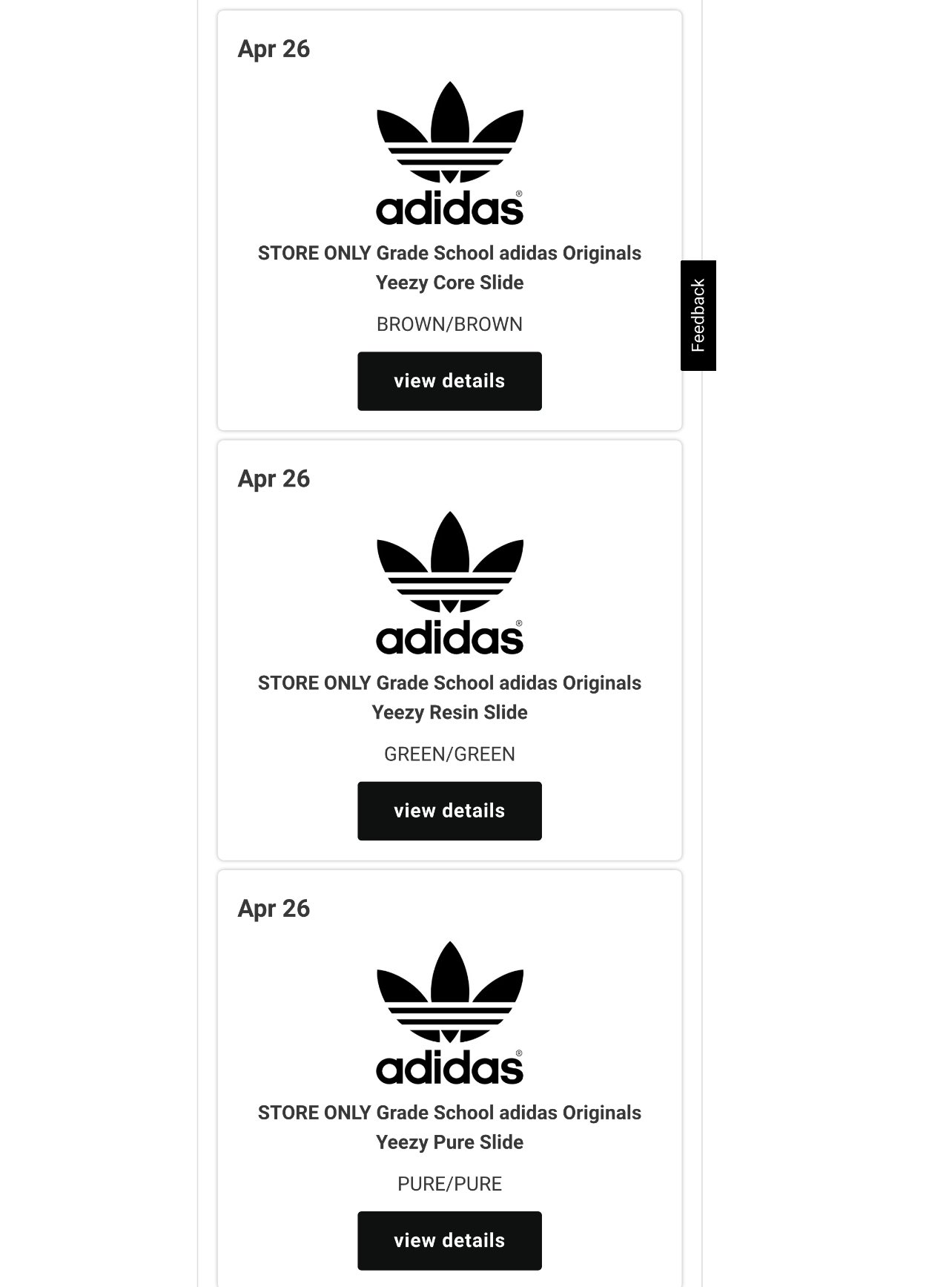 Release Calendar Kids Foot Locker