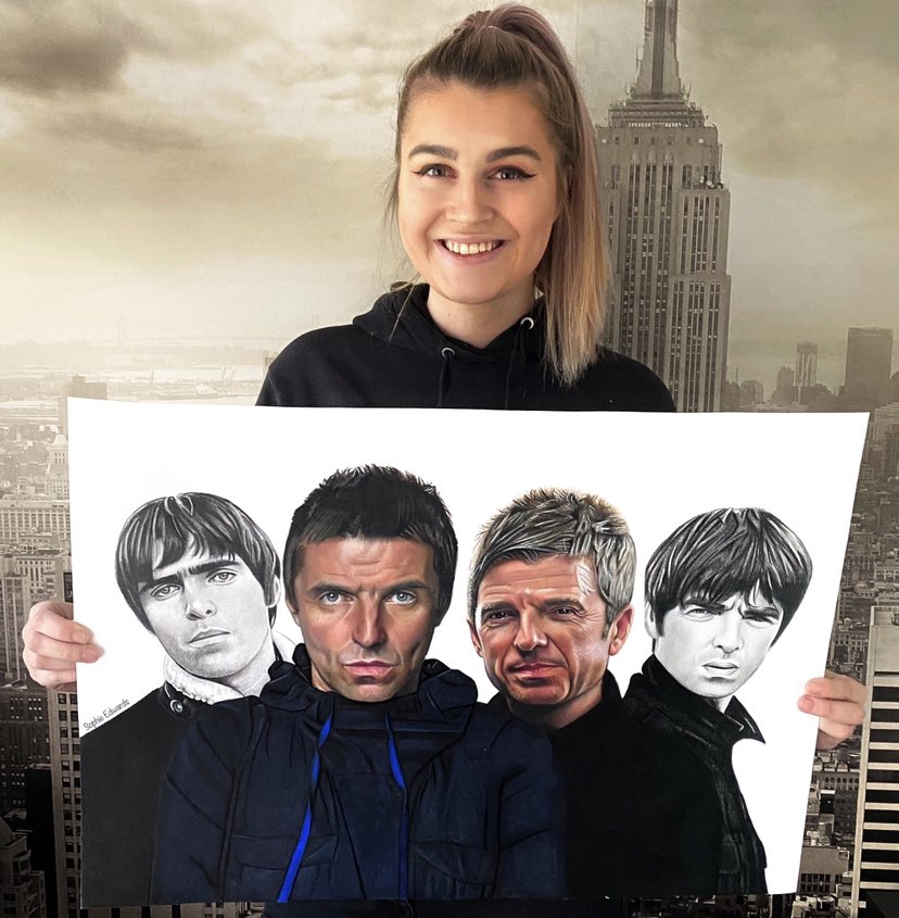 Drawing I did of Liam &amp; Noel Gallagher. Please share 🙌🏻 #liamgallagher #noelgallagher #Oasis