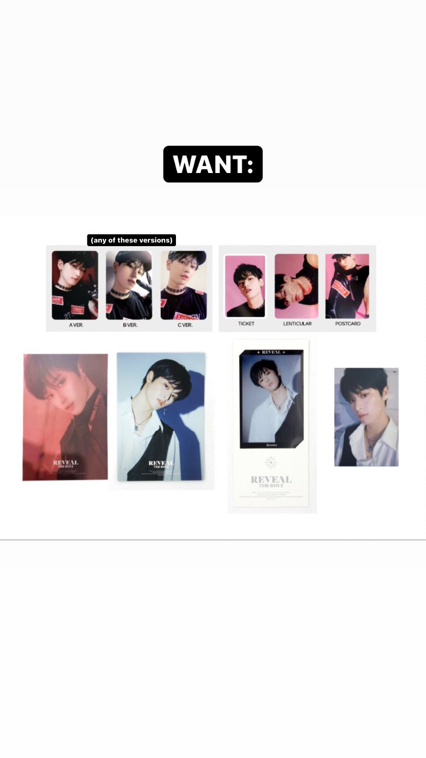 Moon On Twitter Wtt The Boyz Tbz Albums Reveal Wolf Ver Reveal Moon Ver Chase Stealer Ver Have Pictured Want Juyeon Equivalents See Last Pic Ww Yes But Us Preferred Boygrouptrade Pctradeusa