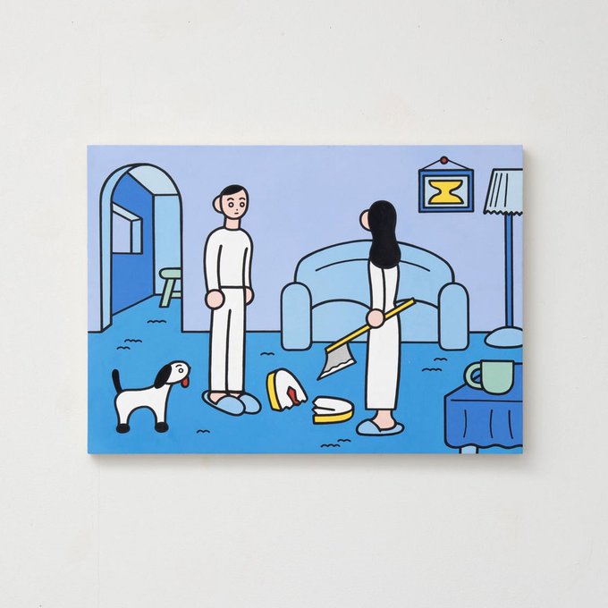 「Untitled1」
(大きくなりすぎた友達は「時間」をこわす)

木製パネルにアクリル絵具、ポスカ(線部分)、スプレーニス仕上げ
サイズ : A3

opaltimesさんのグループ展「大きくなりすぎた友達」で展示中です🕘 