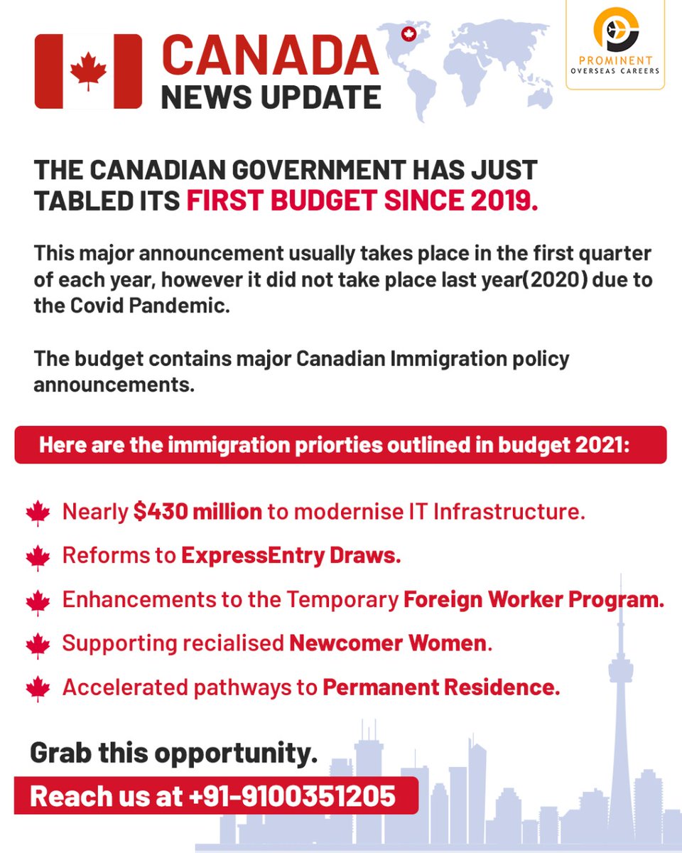 prominentcareer's tweet photo. #Canadaimmigrationnews
Latest Updates on Coronavirus Impact on Canadian Immigration
#prominentoverseas #prvisa #canadapr2021 #immigration2021 #prvisainvitations #migratetocanada #canadapr #visas #pnpprograms #skilledworkercanada #canadaprvisa #softwaredeveloper #softwareengineer https://t.co/1paADpPNvn