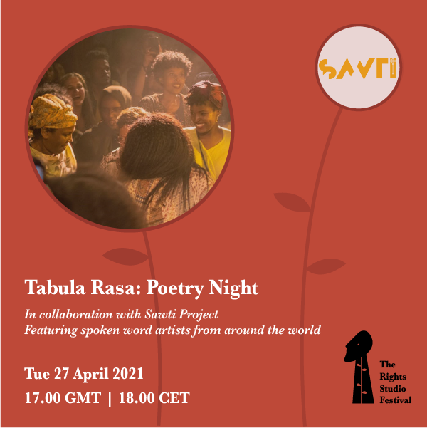 CRINwire's tweet photo. TOMORROW’S #RightsStudioFestival event- Tabula Rasa: Poetry Night 🎉

Reimagine dominant narratives, in collaboration with @ProjectSawti hosted by @Neysk with poetry from Ngollo Mlengeya @keltinae Suhayl Omar and Manal Younus 

Free tickets here https://t.co/imIrXdwCiP https://t.co/l9oRgkI0hw