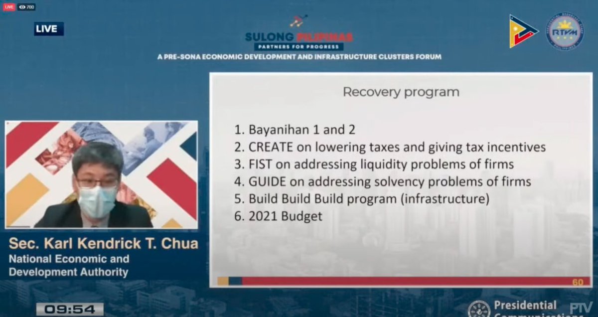 I am far from finished fact-checking this. Marami lang ganap sa lyf hahaha.Sa "recovery program" ni Sec. Chua, wala pa rin ang Bayanihan 3 economic relief package. Ayaw talaga nila magbigay ng ayuda lels. Notice na mostly firms ang focus ng measures na inilista.