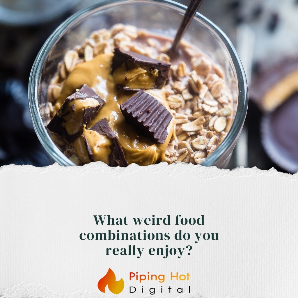 pipinghotdigitl's tweet image. What weird food combination do you really enjoy? 🤔

#FunBreak
#QuestionTime
#PipingHotDigital
