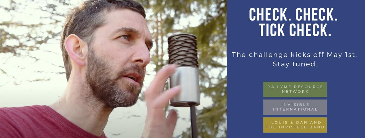 Check.  Check.  Tick Check.
⠀
An exciting new challenge kicks off May 1st.  
⠀⠀
Stay tuned!
⠀⠀
<a href="/PALyme1/">PA Lyme Resource Network</a> + @invisibleintl + <a href="/LDInvisibleBand/">Louis and Dan and the Invisible Band</a>