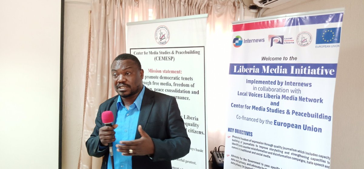 Attorney Janga A. Kowo, Comptroller and Accountant General, Republic of Liberia provides full understanding of Liberia's Public Finances with specific focus on BUDGET and DONOR FUNDS at the Freedom of Information Investigative Reporting training for Liberian Journalists.