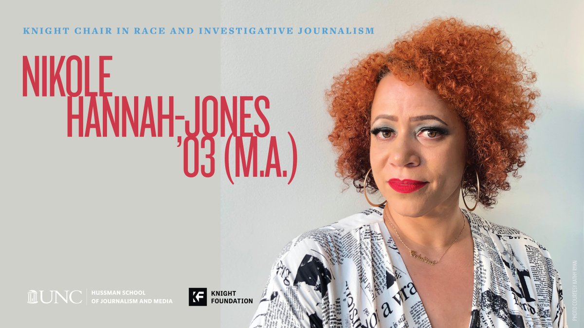 UNC Hussman Knight Chair in Race and Investigative Journalism Nikole Hannah-Jones ’03 (M.A.).