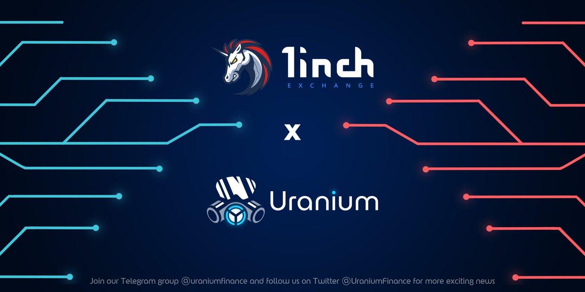 <a href="/UraniumFinance/">Uranium Finance</a> has been integrated to #1inch 🙌
Now the lowest swap fee #AMM is officially available on the #1 aggregator on the #BSC!
More swap volume is coming, and more dividends for U235 holders!
Thanks again to the 1inch team for achieving this integration so quickly.😀🙌🎉