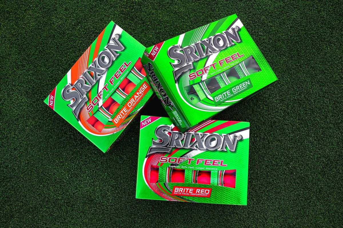 SrixonSA's tweet photo. Srixon's NEW Soft Feel Brite!
Delivering the same soft feel and incredible distance you love about Soft Feel, now in three new 'Brite' colour options.

#SrixonGolf / #SoftFeel https://t.co/9c3F5jRtkS