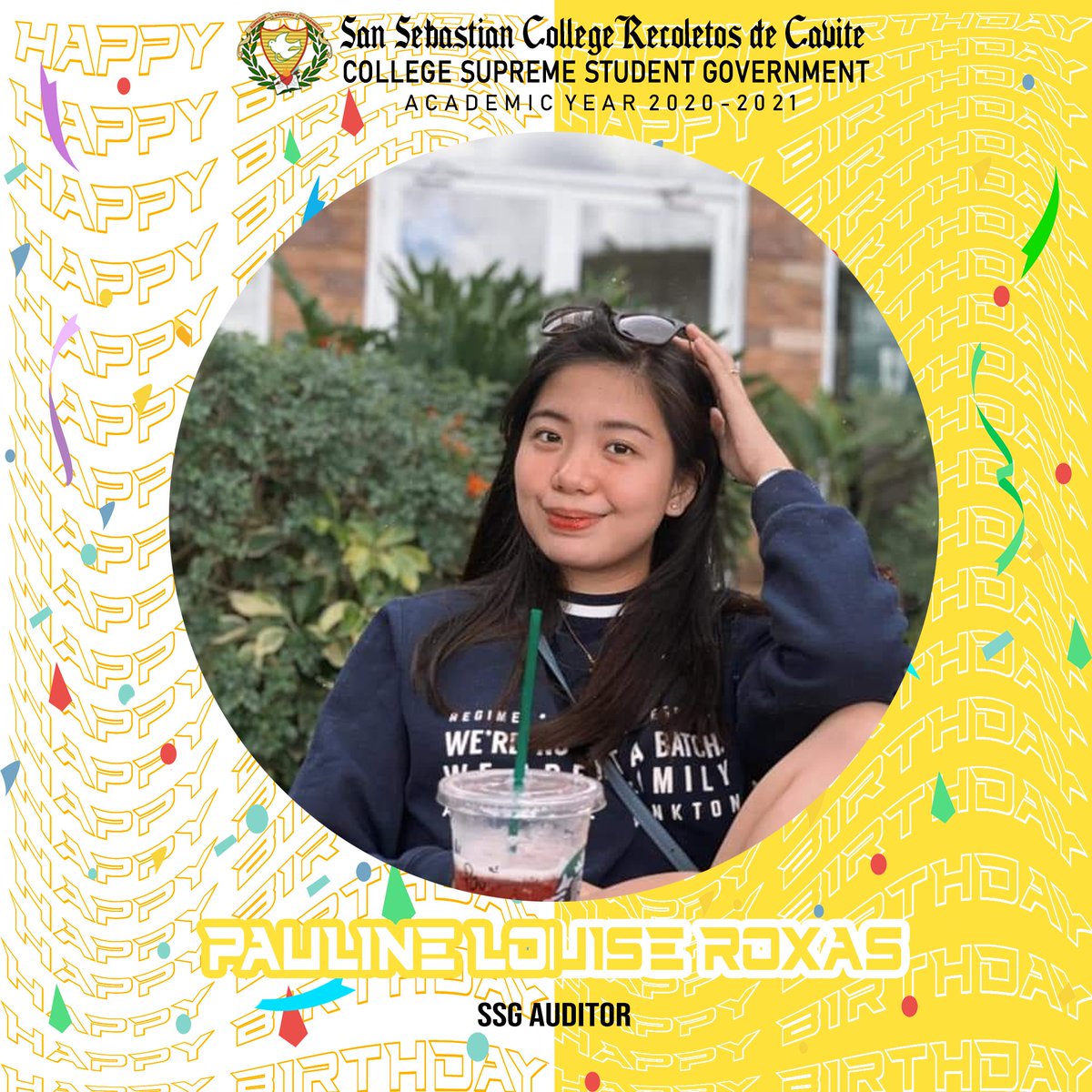 BasteCaviteSSG's tweet photo. HAPPY BIRTHDAY🎉 to our Auditor, Pauline Louise Roxas! May God Bless you with the things you deserve and may you have fun filled Birthday today and years to come. https://t.co/w6jRNETmEt