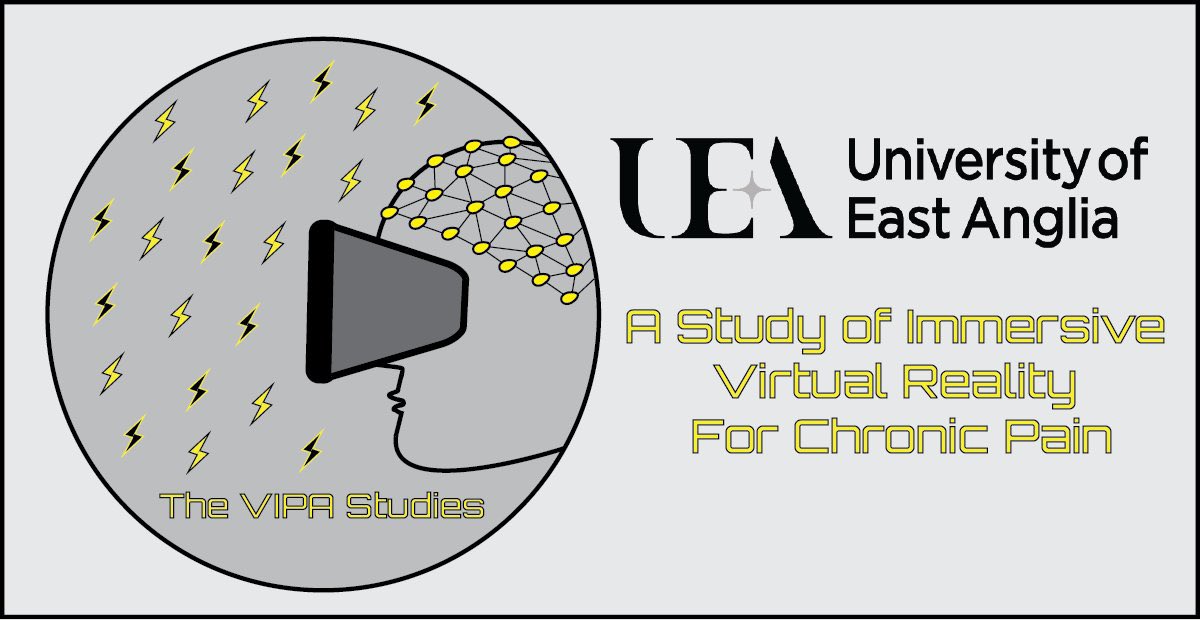 VRMedicsNorwich's tweet photo. We also have the privilege of presenting our early pain data from #TheVIPAStudy of our #fibromyalgia cohort at the esteemed #IASP2021 world congress! @IASPpain @NNUHResearch @UEAResearch @RheumatologyUK @OrbitalGlobalGr #chronicpain #VR #digitalhealth https://t.co/BlvzsPRRBT