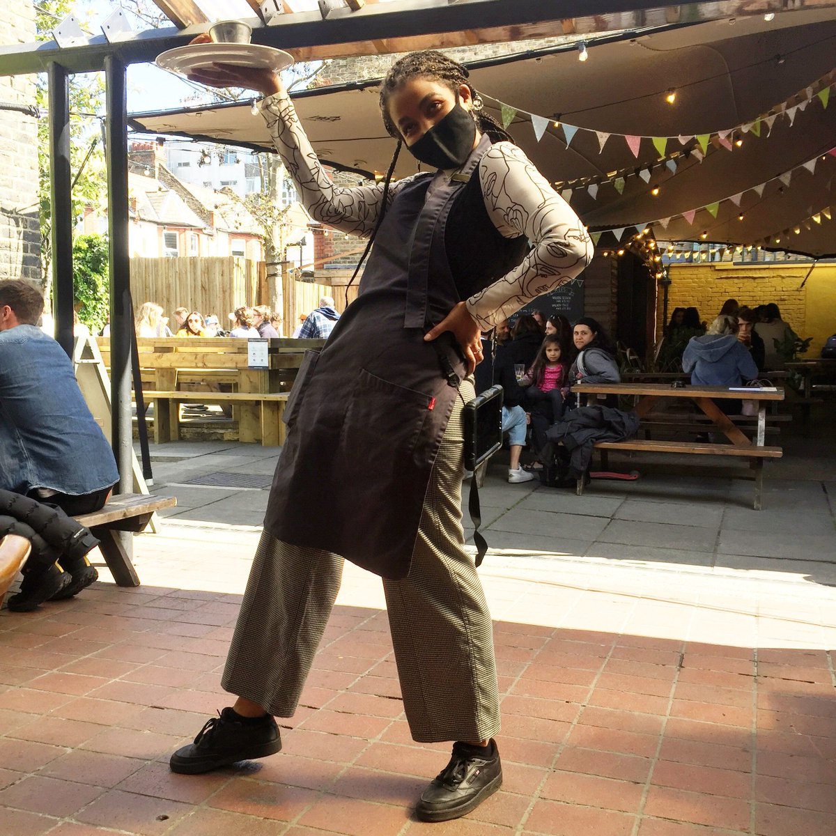 Lovely new team member Tina in our dreamy back beer garden. Always giving you service with a smize x 
#sunofcamberwell #sun #camberwell #pub #pubgarden #london #londonpub #summer #smize #smize #smize