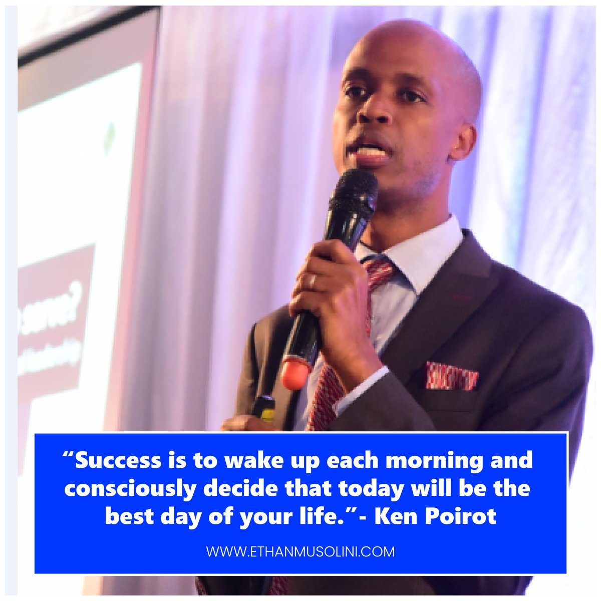 ethanvictory8's tweet photo. "Success is to wake up each morning and consciously decide that today will be the best day of your life." - Ken Poirot
#TheMerchantOfSuccess #Success #Life #bestdayever #bestday #bestdayeveryday #bestdayoftheweek https://t.co/ntxnD1utul