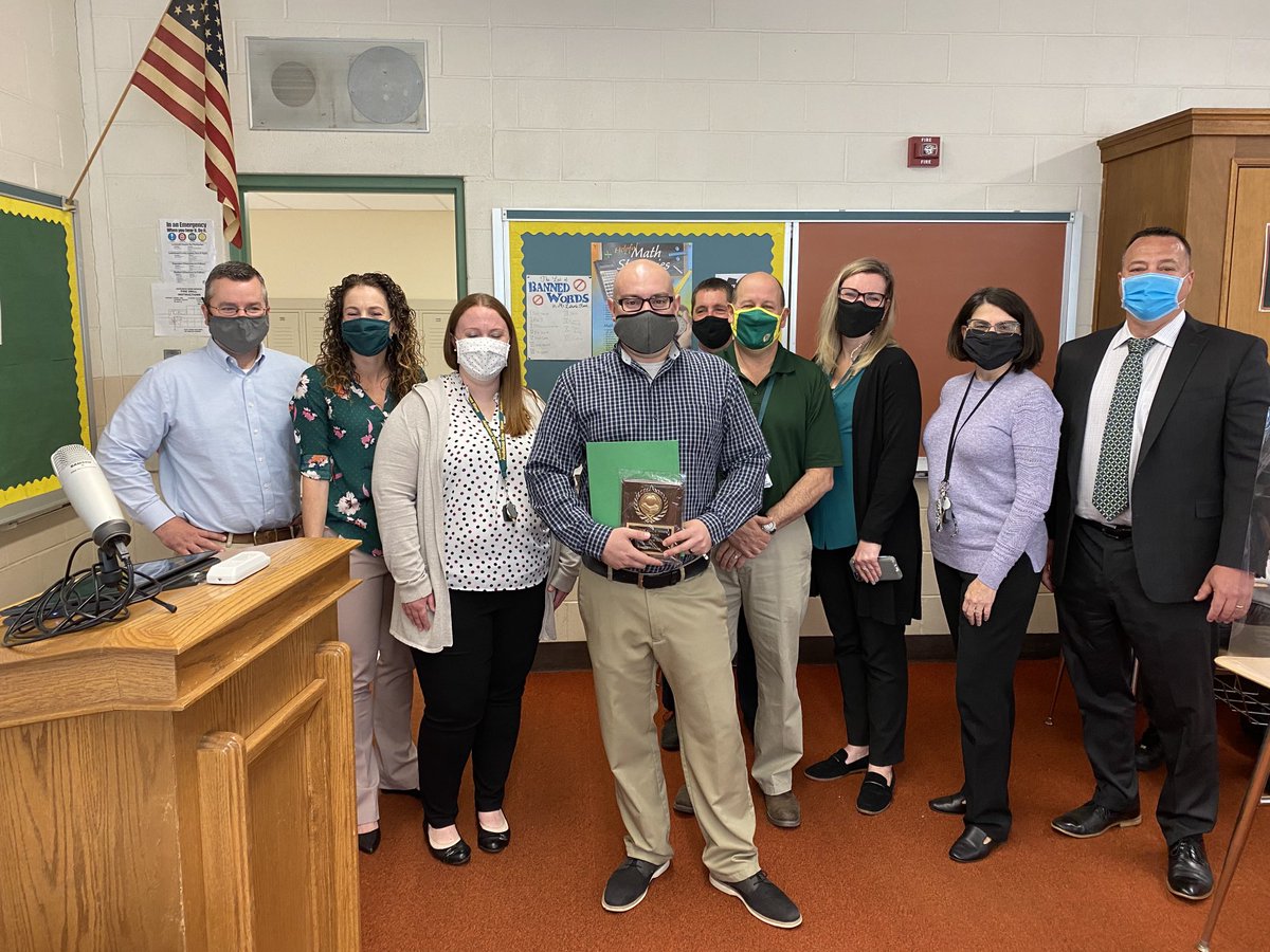 AudubonPS's tweet photo. As we start to formally recognize the Educators of the Year with students in the building we are happy to begin with Mr Ron Latham at the Junior-Senior High School. This is a well deserved honor. Kudos Mr Latham. https://t.co/uFjydJzHn9