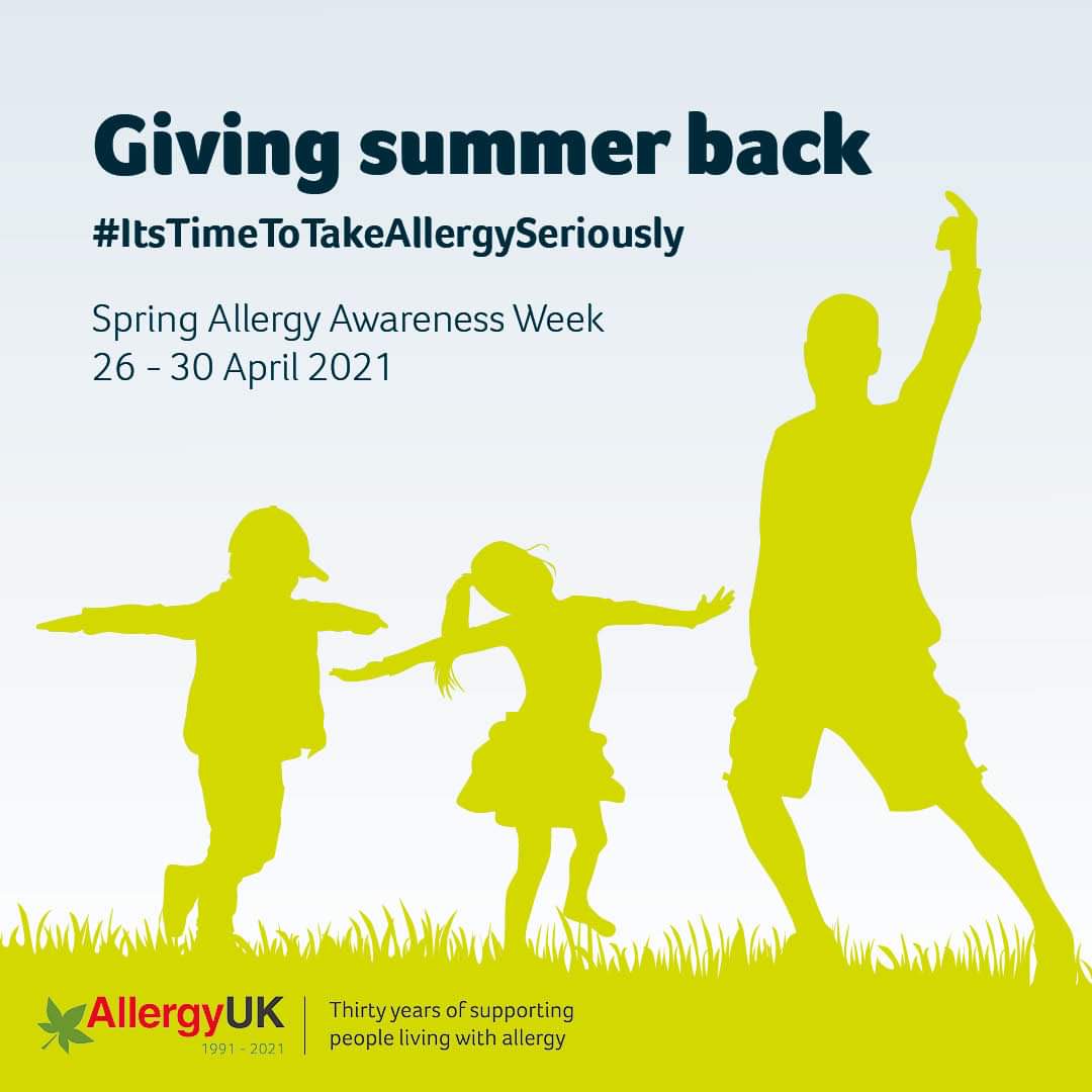 Do you live with hay fever?

Follow  Allergy UK this Allergy Awareness Week (26-30 April) for heaps of 
tips and information on how to manage hay fever and related conditions.

#ItsTimeToTakeAllergySeriously #AllergyAwarenessWeek2021 

qoo.ly/3bw9wy
